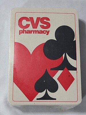 CVS Pharmacy Playing Cards Vintage 1995 Sealed Red White Black Hearts ...