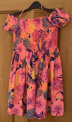 Blue Zoo Girls Multicoloured ruched floral strap shoulder dress