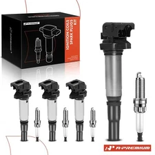 A-Premium 4 Ignition Coil & IRIDIUM Spark Plug Kits for Mini R52 R57 R58 Cooper