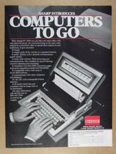 1984 Sharp PC-5000 Laptop Computer vintage print Ad
