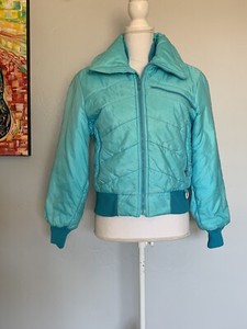 turquoise cropped jacket