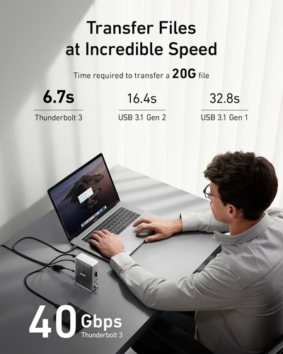 Anker 13in1 Thunderbolt3 Docking Station 4K Dual Display 85W Charging for Laptop - Picture 6 of 6