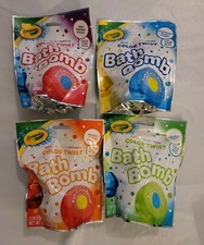 LOT of 4 Crayola Color Twist Bath Bomb Fizz for Kids