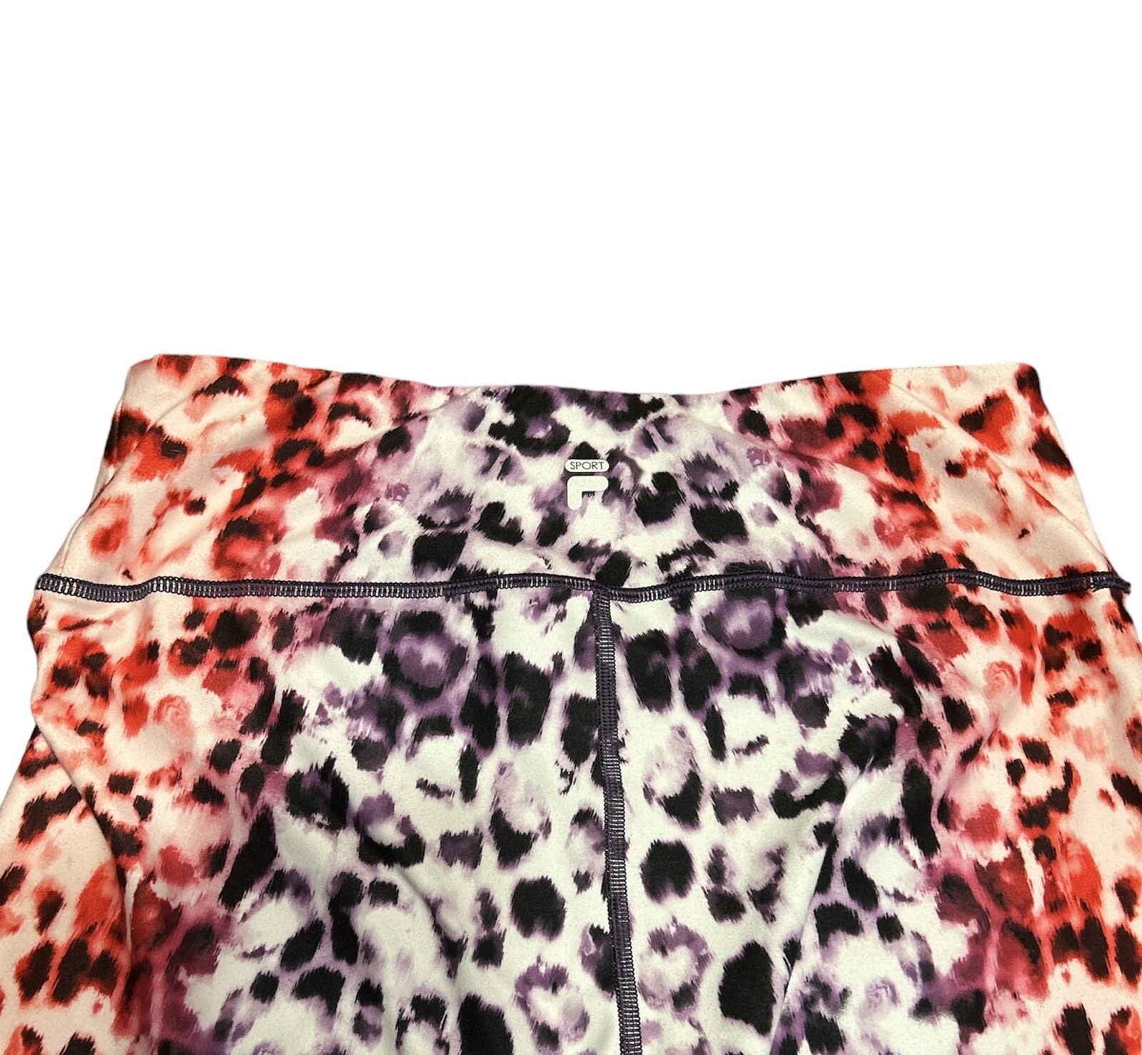 Leggings yoga attivi da donna stampa ghepardo Fila taglia grandi leopardo vita alta