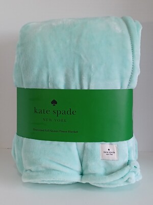 kate spade full/queen フリースブランケット Kate Spade Full Queen, Green, Fleece Blanket Throw Bedding, Brand