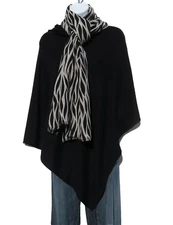Cashmere|Himalayan|Shawl/Scarf| Lightweight|1Ply|2Pad|Print|Black & White