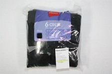 006X06 Hanes 683V6P Cool Comfort Crew Socks 6-Pack 8-12 Black
