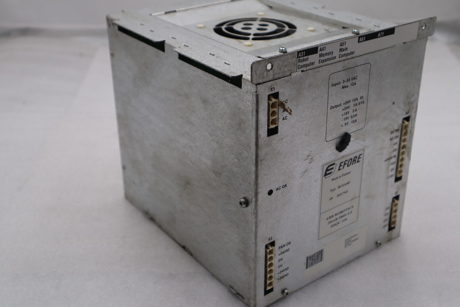 Efore ABB SR92A060 Power Supply Module 3HAB 5845-1/2 STOCK 3196