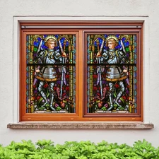 3D Prince 1808NAO Window Film Print Sticker Cling Stained Glass UV Block Fa