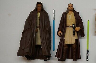 STAR WARS EPISODE 1 JEDI MASTER QUI-GON JINN MACE WINDU YODA LOOSE COMPLETE  LOT