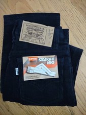 NEW OLD STOCK LEVI'S BOYS CORDUROY STRAIGHT LEG WHITE TAB SIZE 11 SLIM 23 1/2" X