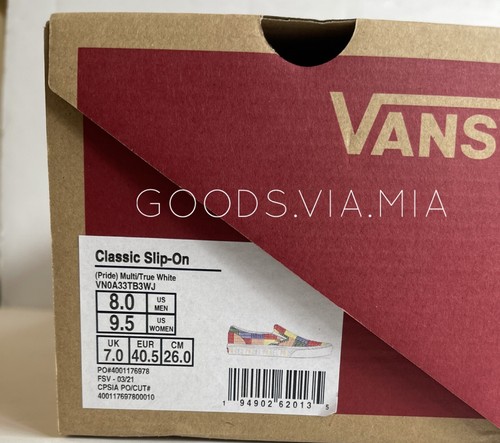 Vans US Mens Size 8 Womens 9.5 Rainbow 
