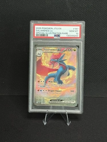 Pokémon TCG Salamence ex Sv09-EN187 Special Illustration Rare Holo PSA 10