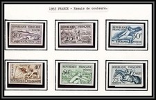 France N°960/965 jeux olympiques (olympic games) d'Helsinki 1952 Essai trial col