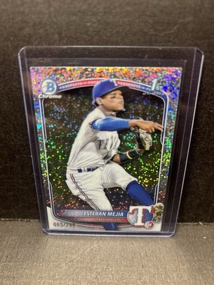 2025 Bowman - Chrome Prospects Esteban Mejia #BCP-9 Speckle Refractor /299 (RC)