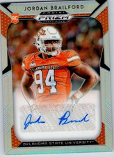 2019 Panini Prizm Draft #282 Jordan Brailford Silver RC Rookie Auto Oklahoma St.
