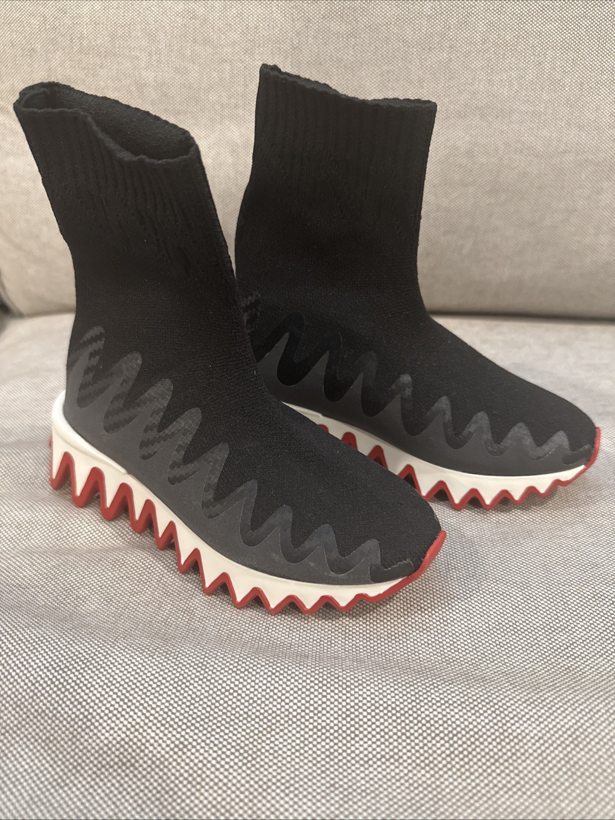 CHRISTIAN LOUBOUTIN KIDSMini Sharky sock sneakers