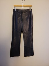 Wilsons Black Leather Bootcut Pant Sz 6