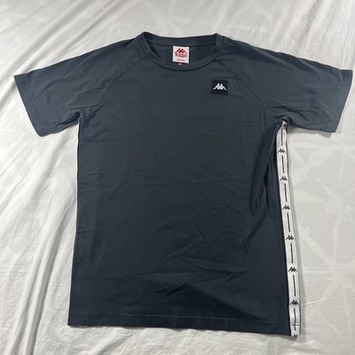 KAPPA Black/White Regular Fit Short Sleeve Logo T-shirt Medium