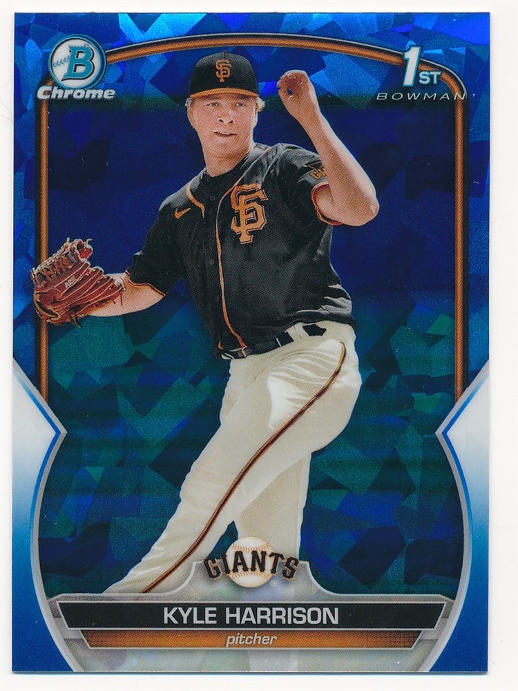 KYLE HARRISON 2023 BOWMAN CHROME SAPPHIRE REFRACTOR #BCP-93 GIANTS MINT