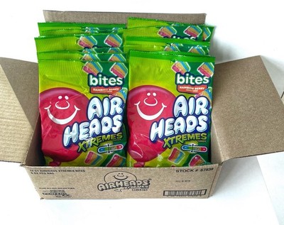 12 Pack Airheads Extreme Candy Bites Rainbow Berry 6 Oz Size Bulk Candy Gummy