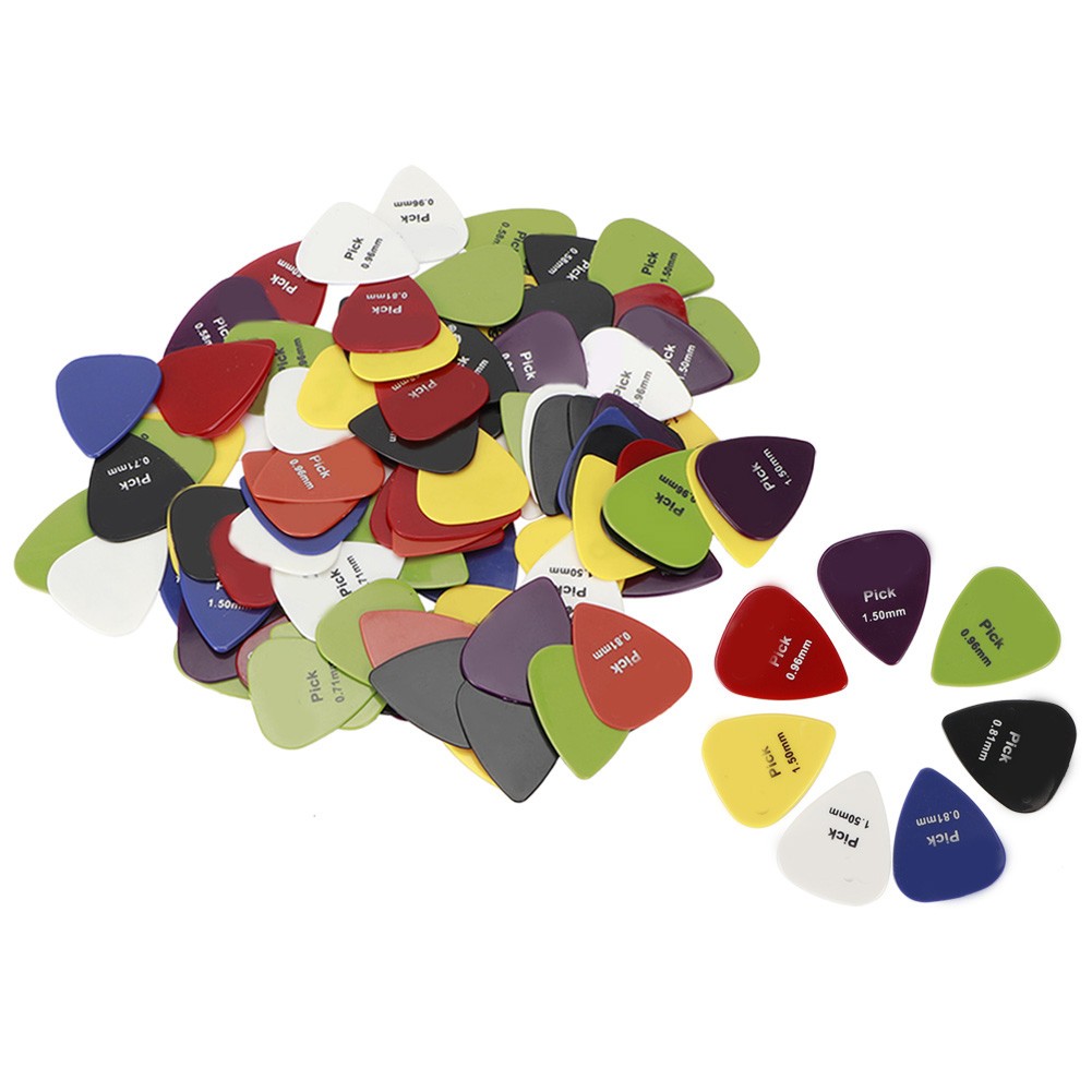 100 Médiators Guitare Couleurs Assorties Accessoire Guitare