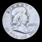 1954 S Franklin Silver Half Dollar 50 C Coin