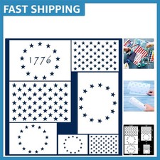 American Flag Stencil Set: 50-Star, 13-Star  1776 Templates for DIY Crafts