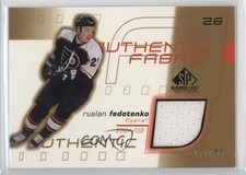 2001 SP Game Used Edition Authentic Fabric Gold /300 Ruslan Fedotenko #AF-RF 2a8
