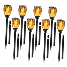 Solar Torch Light with Extension Rod, Solar Lights Outdoor with 8 pack