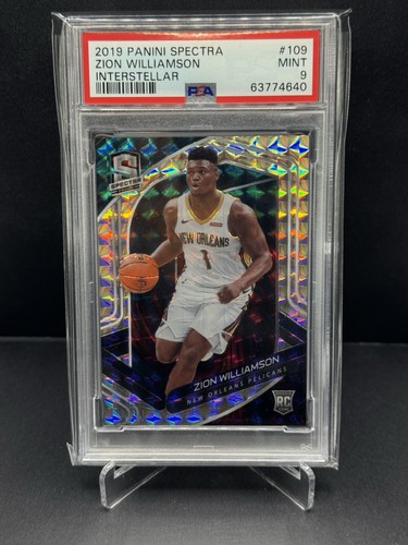 2019 Panini Spectra Interstellar /49 Zion Williamson #109 PSA 9