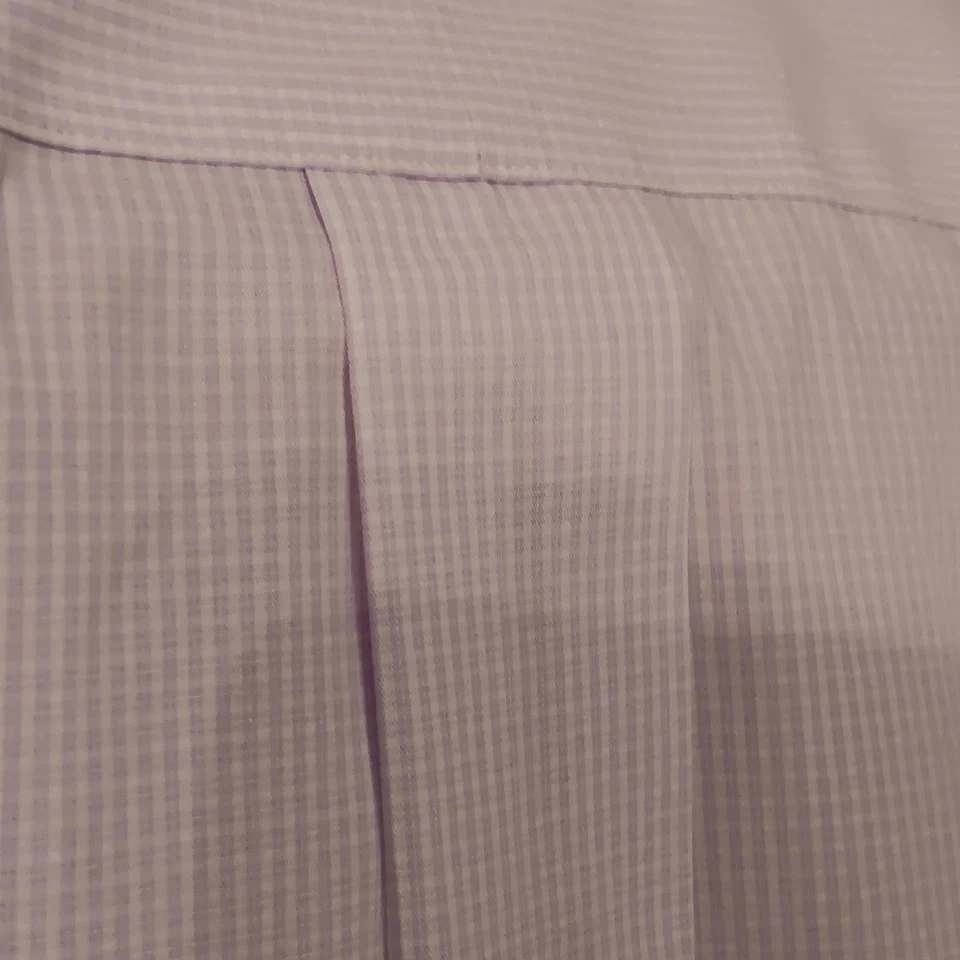 Camisa Oxford con botones manga larga púrpura 15-15 1/2 Saddlebred de fácil cuidado para hombre Foto 4 de 4