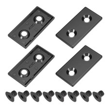 4Pcs 4080 EU Standard T-Slot 9.5mm Dia Aluminum Extrusion End Cap Black