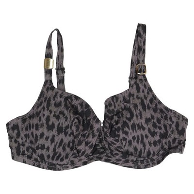 Change, Bikinioberteil, Größe: 62, Grau/Schwarz, Elasthan/Polyamid, Leopard #UOB