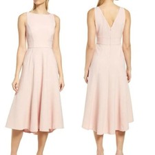 NWT Eliza j Bateau Neck Fit & Flare Dress Pink Size 8