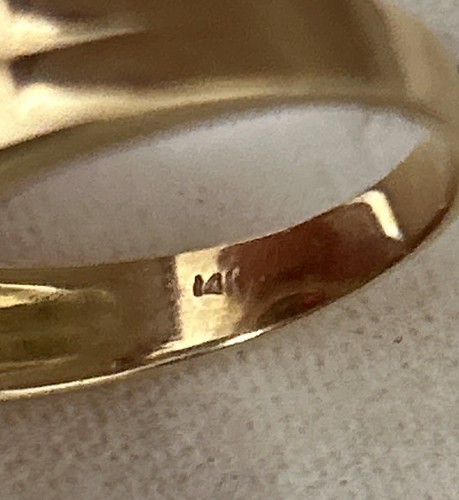 Yellow Gold 14k Natural Ruby & Diamond Ring Size 8.5 - 5.44 Grams With Appraisal - Picture 9 of 11