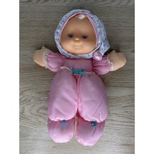 Vintage 1991 Fisher-Price Puffalump Kids Pink Nylon Baby Doll 13 inch