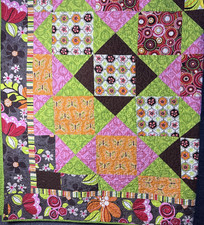 Handmade Floral Butterflies Quilt Twin Size Whimsical Warm