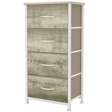 Small Chest of Drawers with 4 Drawers Fabric Dressers with Easy Pull Handle