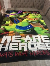 Teenage Mutant Ninja Turtles Throw Blanket Fleece Plush TMNT 58x40" Nickelodeon
