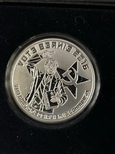 2016 Oligarchy 1oz Proof Vote  Bernie Sanders Silver Shield .999  Silver - COA