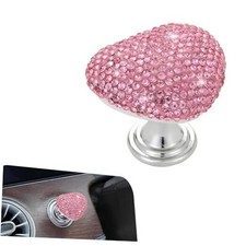 Push Start Button Cover, Engine Start/Stop Rhinestones Pink Rhinestones Heart