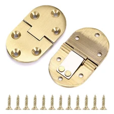 2 Pcs Solid Brass Hinges, Drop Front Desk Drawer Butt Hinge for Table Sewing