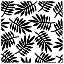Really Great Stencils, Leaves  Stems 1, 5x5", Reusable Background, Leaf, Branch