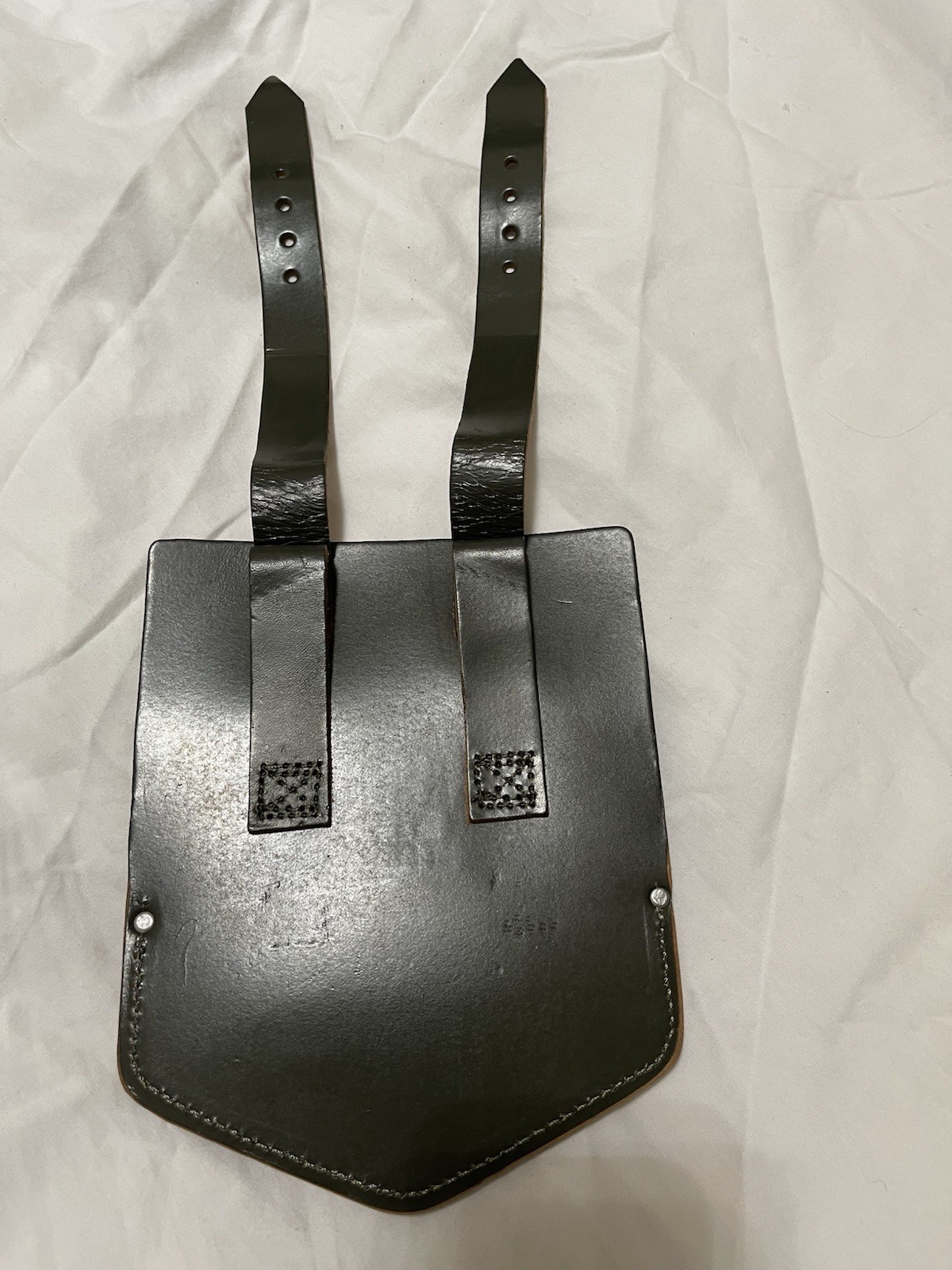 German Army Folding Shovel New with New  Leather Pouch Vintage Military Surplus