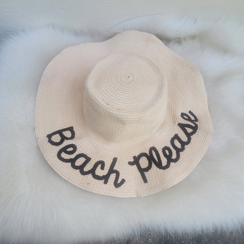 Beach please floppy sun beach hat One Size