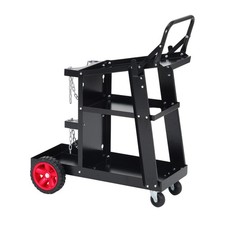3 Tier Welder Cart Steel MIG TIG Plasma Cutter Stand with Gas Cylinder Holder