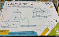 120PCS Tent Fort Building Kit for Kids STEM Construction Toy Set Castle Durable