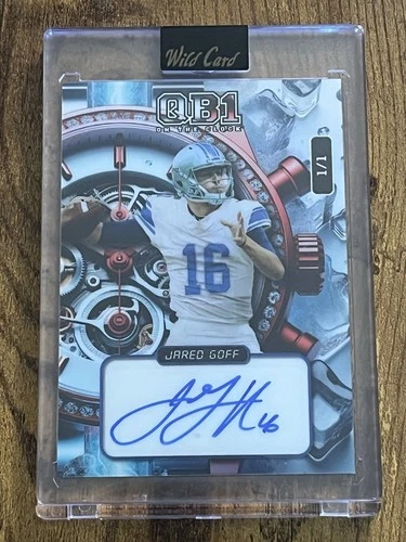 Jared Goff 1/1 Auto Wild Card On The Clock
