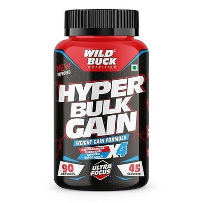 WILD BUCK Hyper Bulk Gain Mass&Weight Gainer Capsule For Fast Weight&Muscle Gain